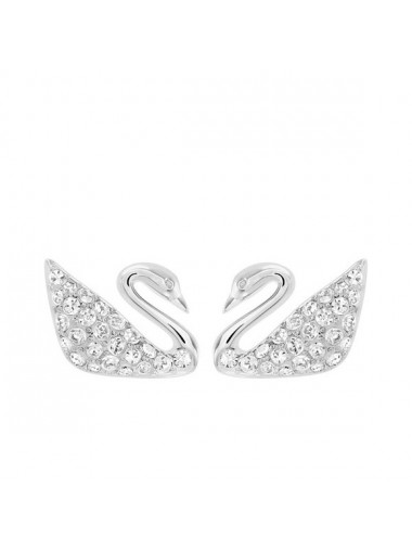 SWAROVSKI SWAN 天鵝耳環 